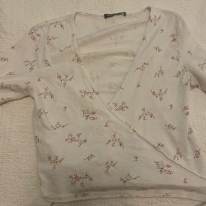 Brandy Melville crossover tie long sleeve